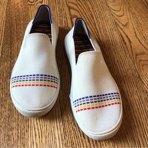 Rothy’s The Kids Sneaker White Rainbow